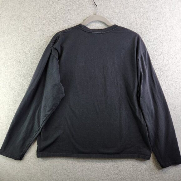 Nike Shirt Mens L Black Vintage Y2K Silver Tag Center Swoosh Crewneck Tee Vtg - Picture 6 of 13